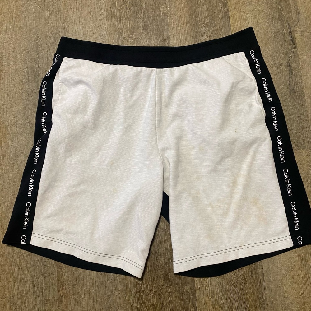 Calvin Klein Women's Athletic Shorts in White and Black